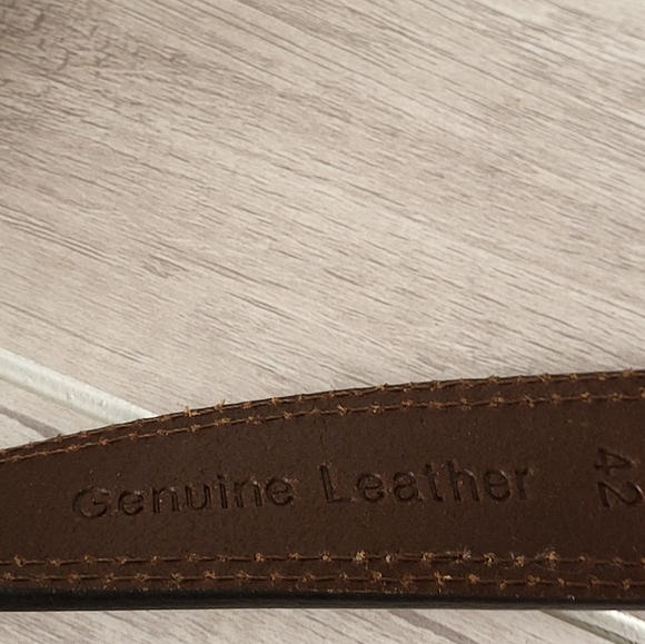 Timberland Mens Classic Leather Jean Belt Brown Size 42 New - Picture 3 of 7